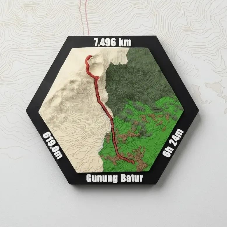 Octagon Strava route tile, 10 cm, 5 colours